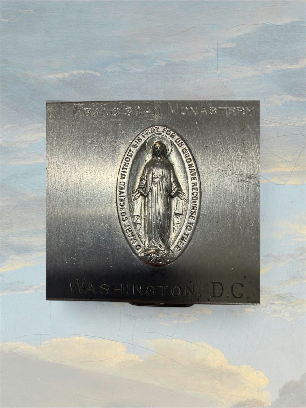 Vtg “Travel Shrine”-1940’s Franciscan Monastery Case w/Mid Century Rosary